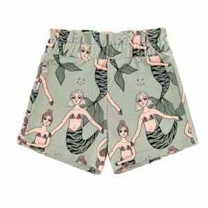DEAR SOPHIE MERMAID Mint Green PAPERBAG Pull On SHORTS size 7/8 122/128 Medium